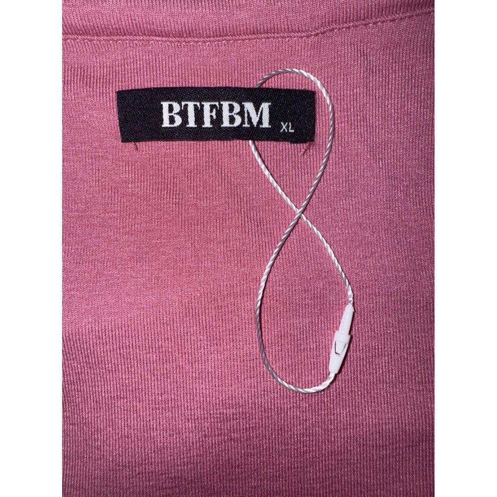 BTFBM Womens Ruched Sleeveless Maxi Dress Mauve Asymmetrical Waist XL NEW - Picture 6 of 9